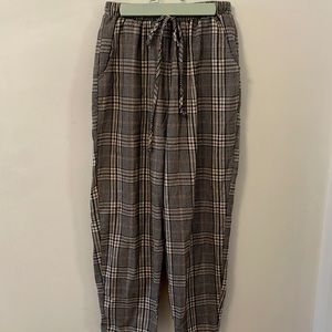 Wildfable plaid drawstring pants